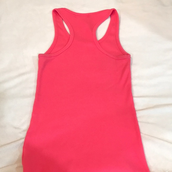 Racer back pink ribbed tank - Picture 3 of 3